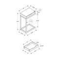 thumbnail image 5 of Home Square 1 Drawer Metal Accent Table in White Finish - Set of 2, 5 of 6