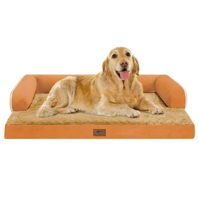 Cama para Perro MEKIY Ortopédica Lavable con Respaldo Removible