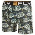 thumbnail image 5 of 2FLY Men's Boxer Briefs 4-Pack Ultra Soft , Active Stretch Underwear- Medium, Money and Graffiti Print, 5 of 7