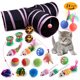 thumbnail image 1 of Juego de túnel de juguete para gatos, divertido juguete interactivo de peluche con forma de ratón, juguete vocal para gatos, 1 of 6