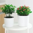 thumbnail image 2 of CIMAXIC White Plastic Self Watering Pots for Home Decor and Indoor Use 2Pcs, 2 of 6