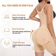 thumbnail image 3 of Lilvigor Full Body Shaper for Women Tummy Control Shapewear Stage 2 Faja Butt Lifting Shapers Open Crotch 3 Row Hooks, 3 of 6
