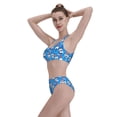thumbnail image 6 of Picia Gnomes in USA Women's High Waisted Bikini Scoop Neck Swimsuit Two Pieces Bathing Suit-Medium, 6 of 8