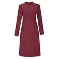 thumbnail image 5 of Elvqul Dresses for Women Long Sleeve Crewneck Womens Dresses Plus Size Solid Pullover Long Dresses Wine Trendy, 5 of 7