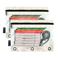 thumbnail image 2 of 2 Pack Flip Folders with Clear PVC Window Binder Pouches 3-Ring Binder Organizer for Office & Home Complex Lace, 2 of 6
