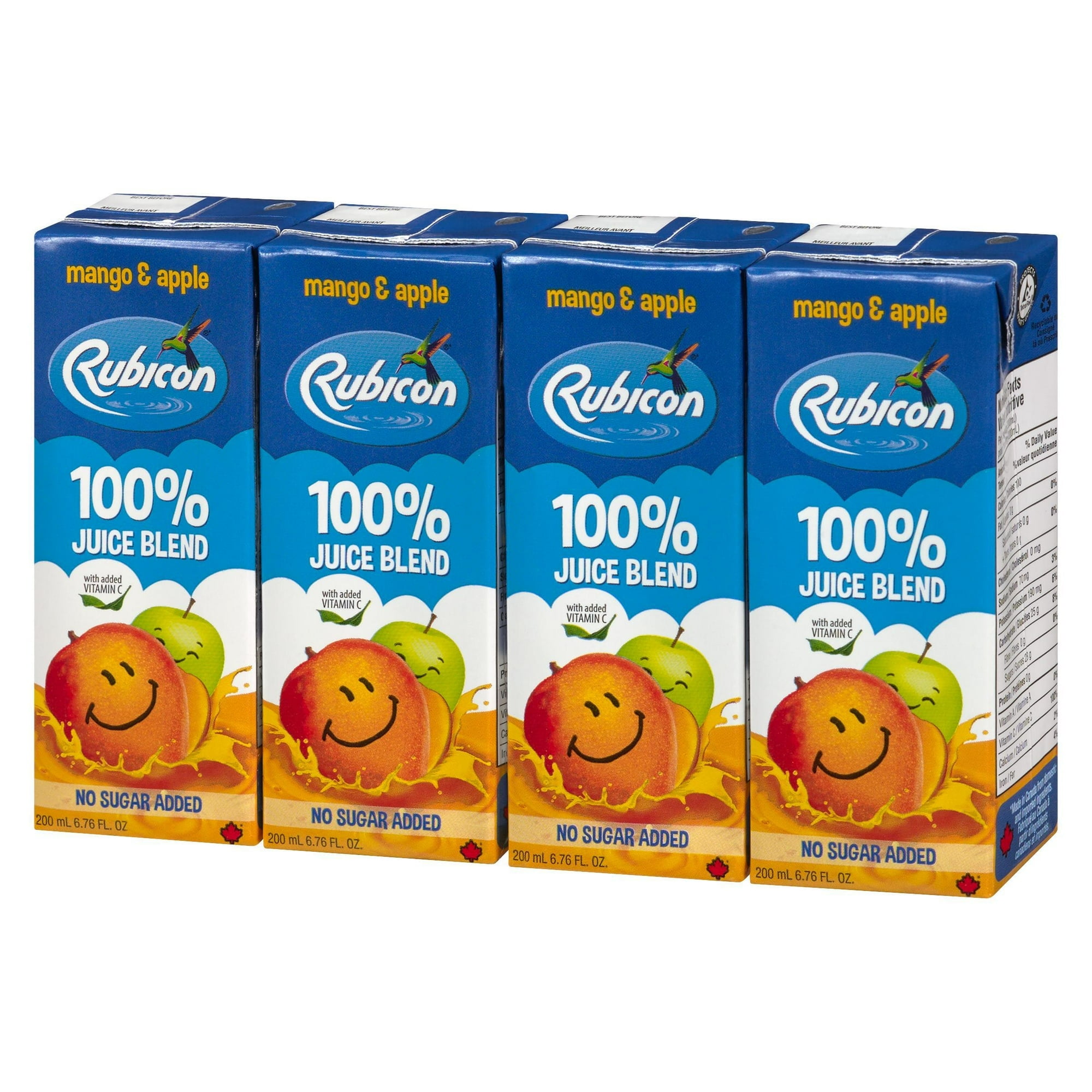 Jus de fruits mélangés 100 % Rubicon sans sucre ajouté à saveur de pomme et mangue
