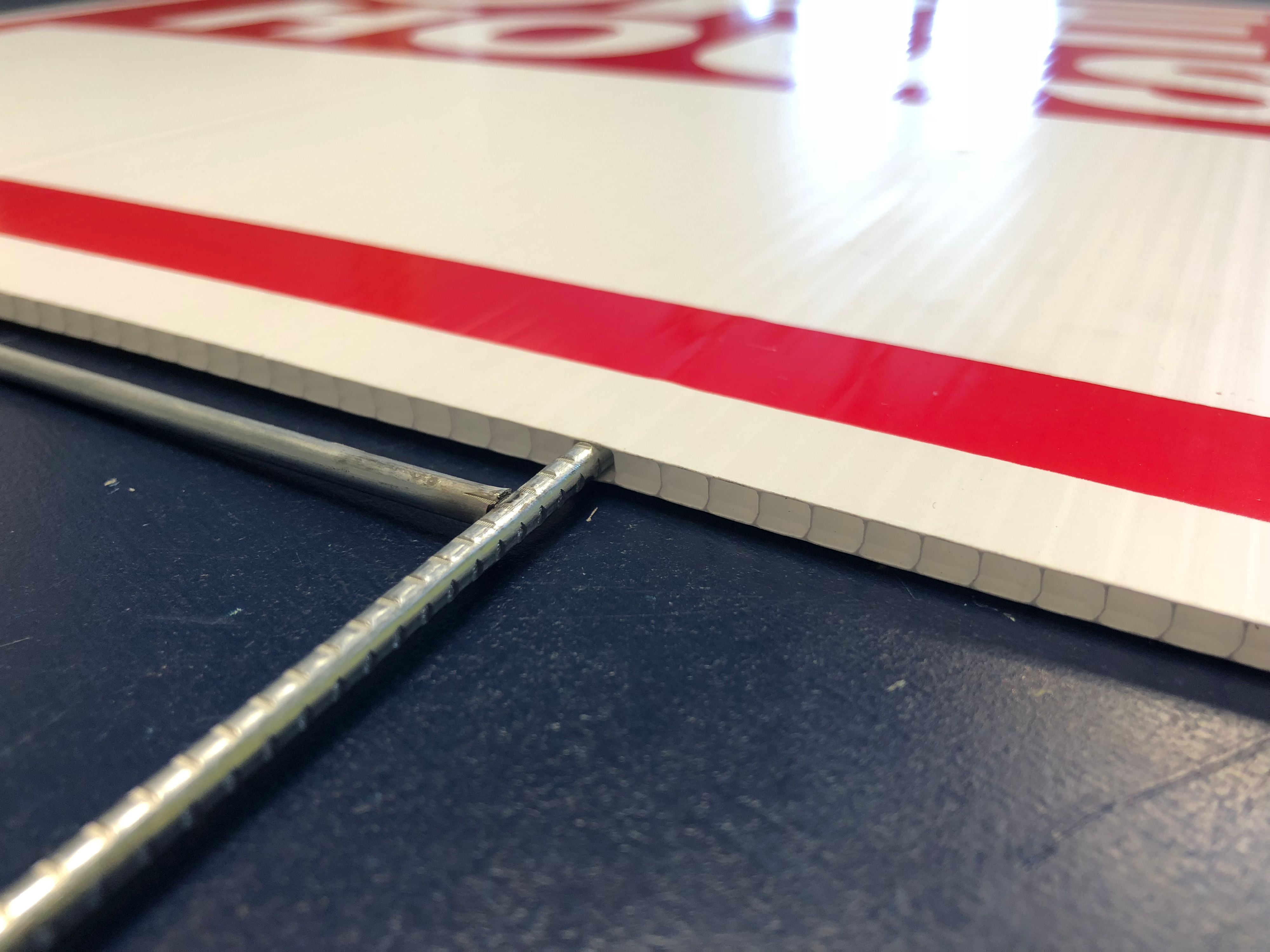 3 Double sided Red Signs with Steel H Stakes For Sale Sign Kit Business