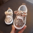 thumbnail image 3 of Ketyyh-chn99 Toddler Girl Shoes Toddler Shoes Toddler Sandles Girls Sandals Rubber Sole Princess Flat Summer Shoes Gold,8, 3 of 4