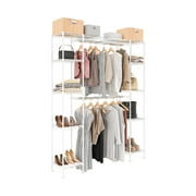 Seville Classics Expandable Closet Organizer System, White