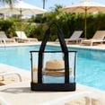 thumbnail image 4 of Clear Tote Bag Pvc Beach Handbag Portable Travel Shoulder Purse Large Capacity 16.9x13.2x5.1 Inches Summer Vacation Poolsides, 4 of 6