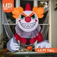 thumbnail image 4 of Joyfy 4.5 FT Halloween Inflatable Killer Clown Broke Out from Window with Built-in LED Blow Up Inflatable for Window Decoration Yard Garden Lawn Decor, 4 of 7