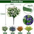 thumbnail image 2 of 20 Bundles Artificial Flowers for Outdoor Decoration, Fall Decoration UV Resistant Faux Outdoor Plastic Greenery Shrubs Plants Fake Flowers Home Garden Fall Decor(Orange Red) A, 2 of 5