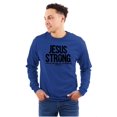 thumbnail image 3 of Jesus Strong Philippians 4:13 Bible Long Sleeve TShirt Men Women Brisco Brands L, 3 of 6