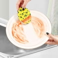 thumbnail image 5 of 3 Packs of Wood Pulp Cotton Dishwashing Sponge 3.54x2.56 Inch Dishwashing Sponge Household Cleaning Sponge Kitchen Utensils Clean Use Yellow Pineapple Seamless, 5 of 7