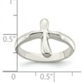 thumbnail image 2 of 925 Sterling Silver Vertical Tiny Freeform Cross Ring, 2 of 2