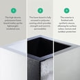 thumbnail image 4 of PolyStone Kensington Tall Modern Outdoor/Indoor Column Planter, 16” L x 16" W x 36" H, Lightweight, Heavy Duty, Weather Resistant, Polymer Finish, Commercial and Residential - Black Granite, 4 of 5