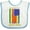 White and Blue, variant on Inktastic My Grandpa is a Vietnam Veteran Boys or Girls Baby Bib