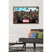 Marvel Comics - The Marvel Lineup Wall Poster, 22.375 x 34, Framed