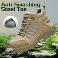 thumbnail image 2 of Steel Toe Boots for Men Indestructible Steel Toe Shoes Breathable High Top Work Boots for Men Lightweight Safety Shoes Non Slip Work Shoes, 2 of 11