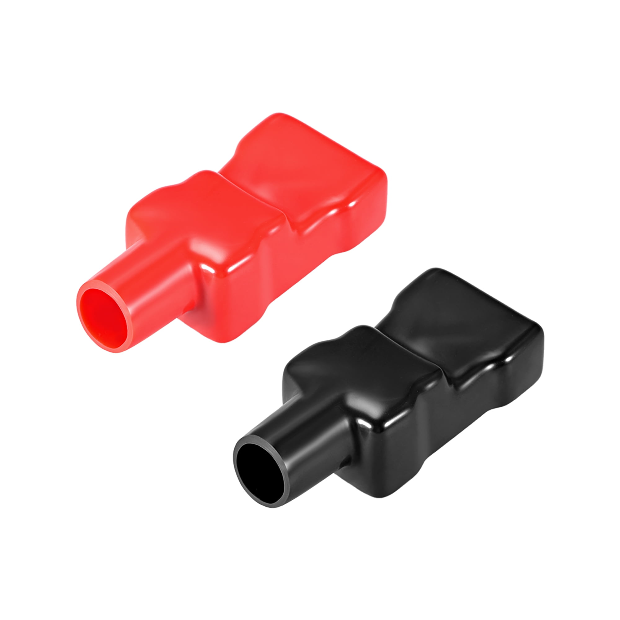 Uxcell Top Post Battery Terminal Insulating Protector Cover for 0.71'' Cable Rubber  Red Black 1 Pair