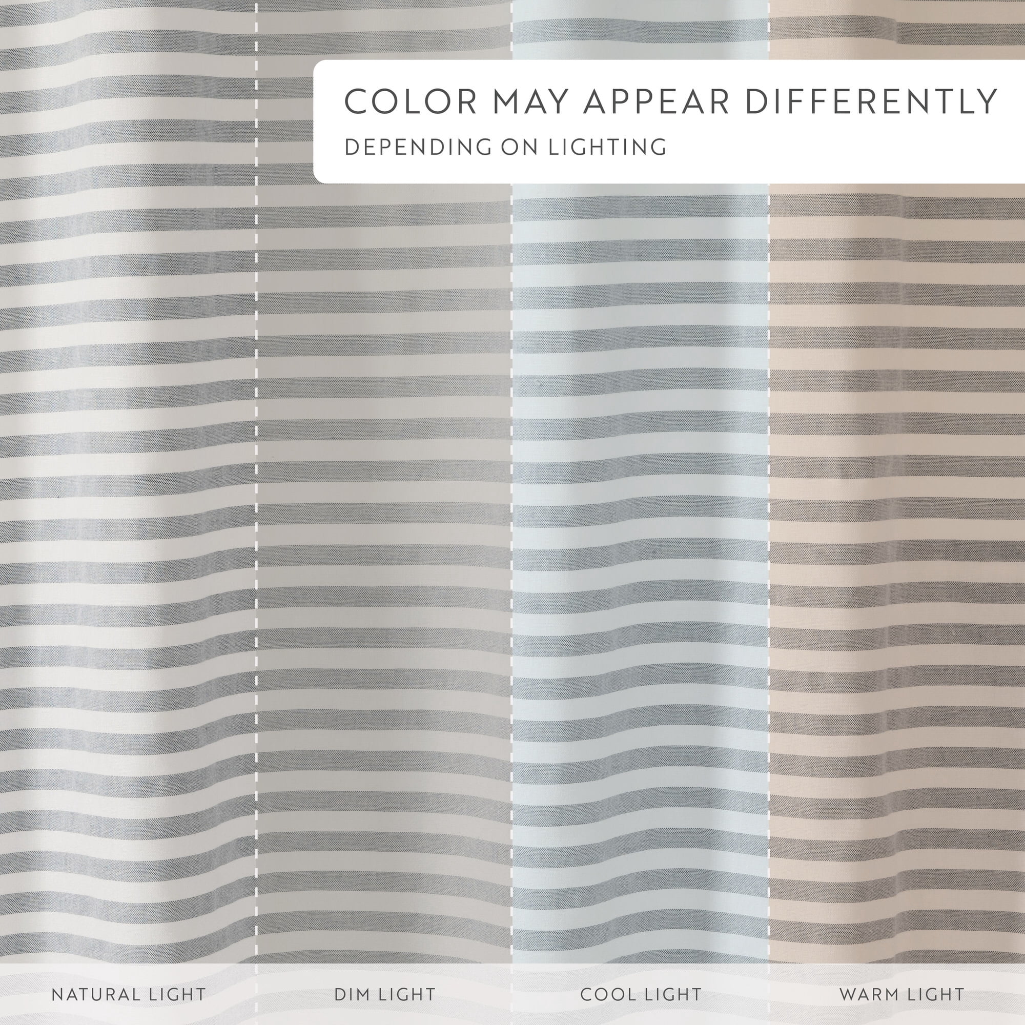 Cotton Blend Classic Stripe Shower Curtain