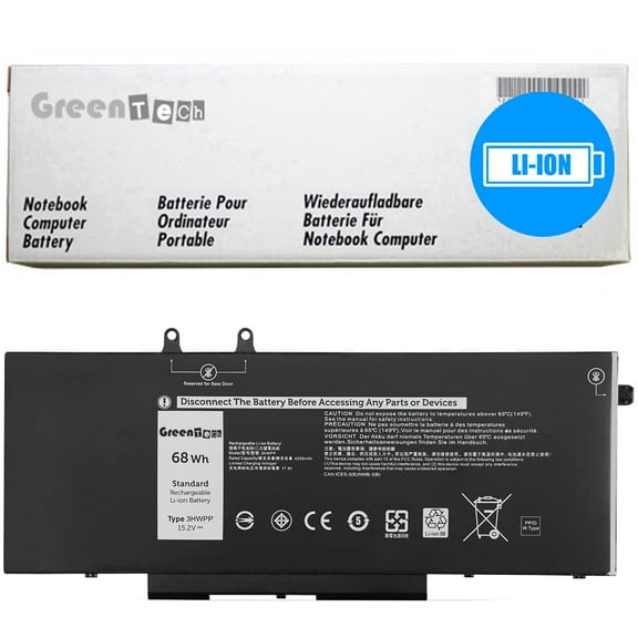 GREENTECH 3HWPP BATTERY FOR DELL LATITUDE 5401 5501 5411 5511 68WHR 10X1J 1VY7F N2NLL