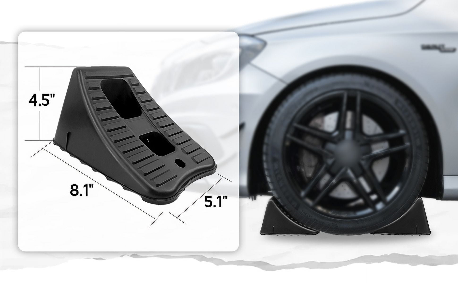 Hyper Tough Plastic Wheel Chock 2Pack
