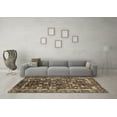 thumbnail image 3 of Ahgly Company Indoor Square Oriental Brown Industrial Area Rugs, 5' Square, 3 of 4
