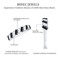 thumbnail image 4 of Rosec Jewels Natural Black Onyx Half Eternity Ring with Moissanite for Women - AAA Quality, 10K White Gold, US 6.50, 4 of 7