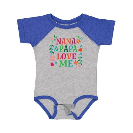 

Inktastic Nana and Papa Love Me Gift Baby Girl Bodysuit