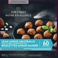 thumbnail image 1 of Our Finest Frozen Lean Angus Meatballs Appetizers, 60 Pieces, 907g, 1 of 6