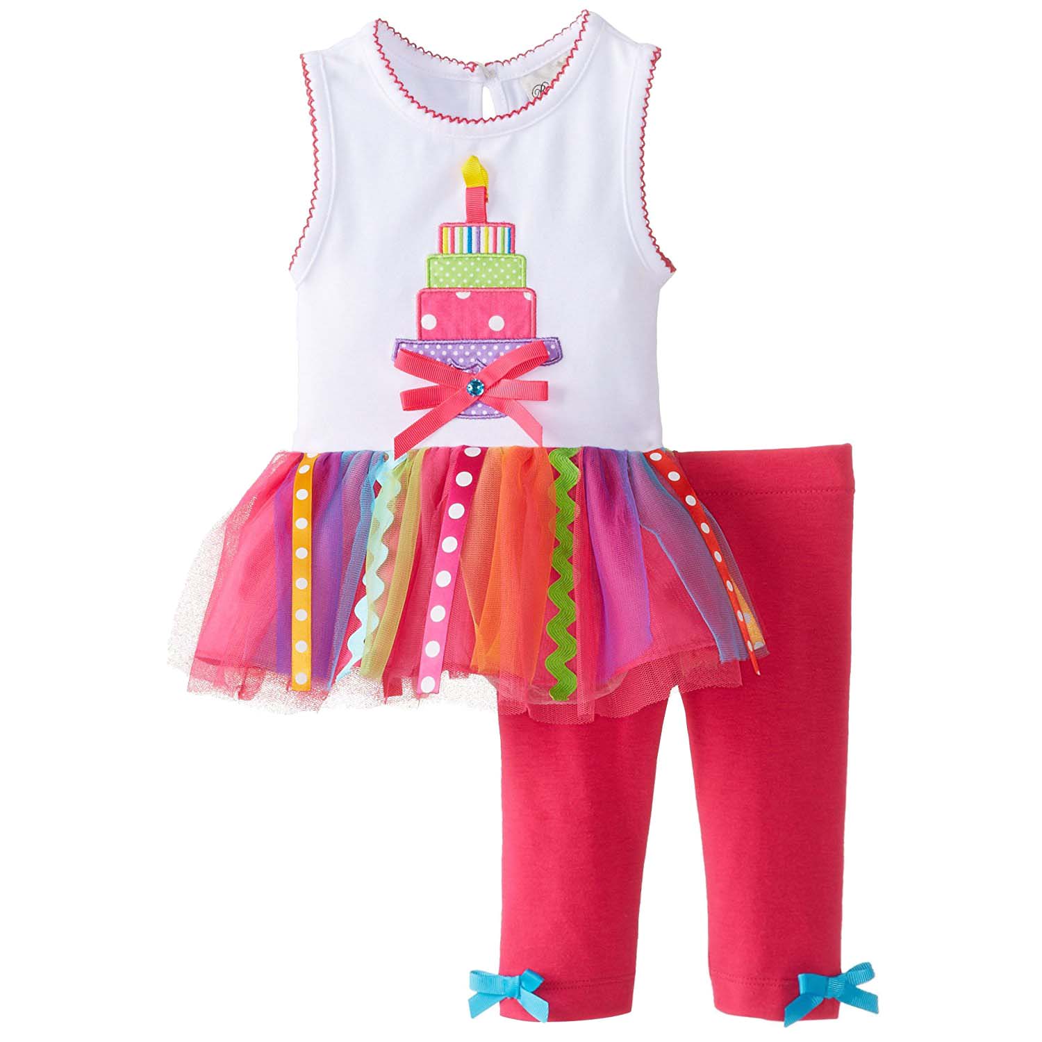 Rare Editions Two Piece Birthday Princess Tutu Dress /& Leggings Set