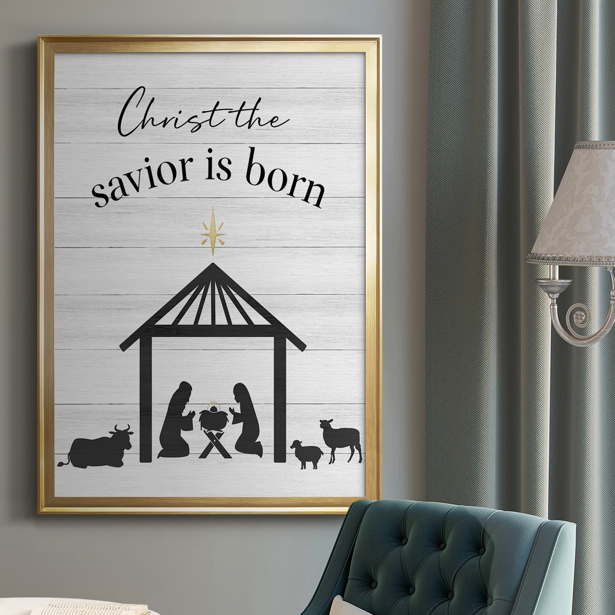 The Savior is Born Premium Framed Print - Ready to Hang