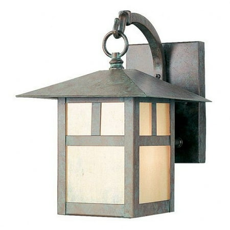2130-16-Livex Lighting-Montclair Mission - 1 Light Outdoor Wall Lantern in Craftsman Style - 5.5 Inches wide by 8.5 Inches high-Verde Patina Finish