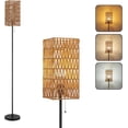 thumbnail image 1 of Floor Lamp for Living Room Farmhouse Rattan Floor lamp Modern Standing lamp with HandWorked Rattan Shade Tall Lamp with Foot Switch, 1 of 6