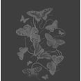 thumbnail image 4 of Elegant Grey Butterflies Adult Charcoal Crew Neck Short Sleeve Tee-Medium, 4 of 4