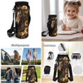 thumbnail image 5 of Bulopur Sunflower Brown Horse Print Kids Backpack Set 4 Pcs Durable Breathable Kids School Bag with Pencil Case and Water Bottle Cover for Horse Lovers Kids, 5 of 8