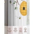 thumbnail image 6 of Bees Branches Sheer Curtains 96 Inch Length 2 Panels Set, Farmhouse Spring Botanical Watercolor Voile Window Treatment Semi Sheer Long Curtains Drapes for Bedroom/Living Room/Kitchen 52"x96"x2, 6 of 7