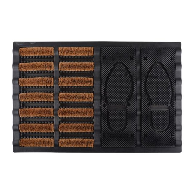 Esschert Design RB188 Boot Brush, Rubber & Coconut Fiber