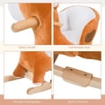 thumbnail image 5 of Plush Rocking Horse with Music for 1-3 Year Old Boys Girls Brown White Wooden Rocker, 5 of 7