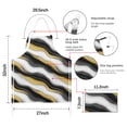 thumbnail image 7 of Black White Marble Gold Wave Pattern Apron-Garden Aprons for Women with Pockets-Cotton Linen Waterproof Kitchen Cooking Gardening Aprons Adjustable for Kitchen,Cooking,BBQ and Salon 33x27 Inch, 7 of 7