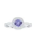 thumbnail image 5 of Rosec Jewels Tanzanite Halo Engagement Ring with Diamond - 0.5 Ct - Vintage Inspired Ring for Women - AAA Quality Certified, 14K White Gold, US 4.50, 5 of 9