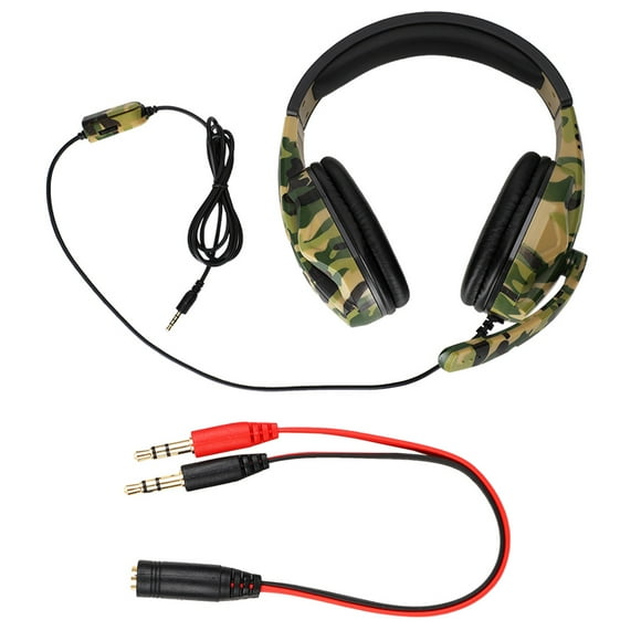 FYBTO 3.5mm Competitive Gaming Headset Headphone with Microphone Wired Earphone for PS4 (Camouflage)-090401