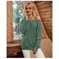 thumbnail image 1 of Pull-over à Manches Longues Bouffant Solide pour Femmes, 1 of 6