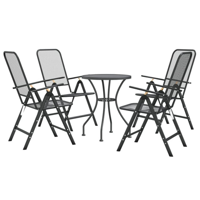 Juego de Comedor para Patio Casafoyer de 5 Piezas con Malla de Metal Expandido