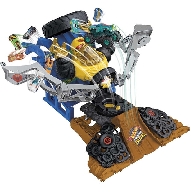 Hot Wheels Monster Trucks Arena Smashers Mega-Wrex vs. Crushzilla