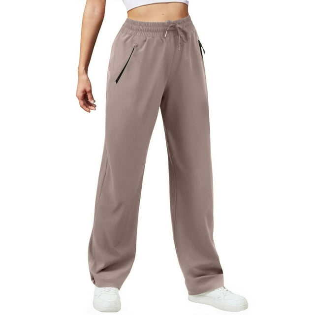 Pants for Women Overalls for Women Solid Elastic Drawstring Zipper Multi Pocket Casual Sport Overall