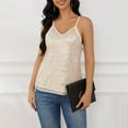 thumbnail image 3 of Yesfashion Womens Sequin Tank Tops Casual Fashion V Neck Strappy Sequin Sparkle Shimmer Sleeveless Camisole, 3 of 5