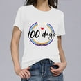 thumbnail image 7 of IROINNID Women's Casual Fashion T-shirt Short Sleeve Round Neck Happy 100th Day Of School Printed Tops, 7 of 7