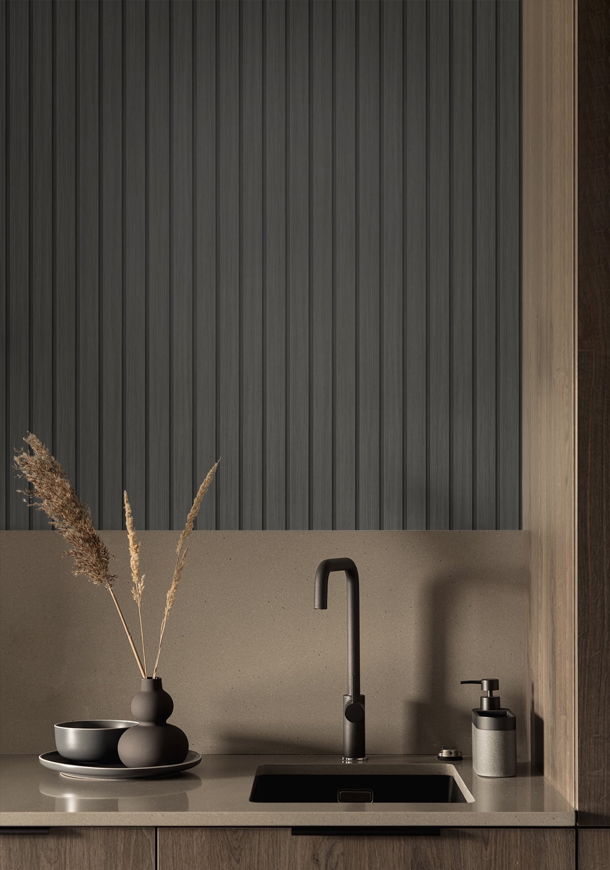 Stacy Garcia Home Faux Wooden Slats Peel and Stick Wallpaper